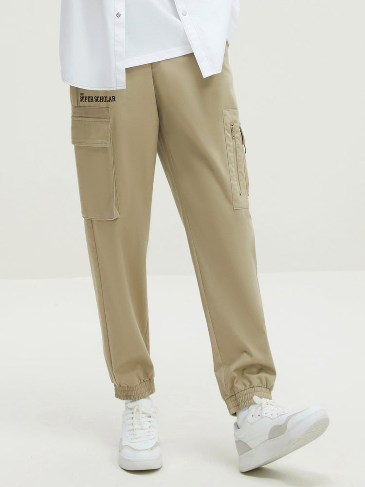 Men's Cotton-Polyester Stretch Twill Loose Cargo Pants