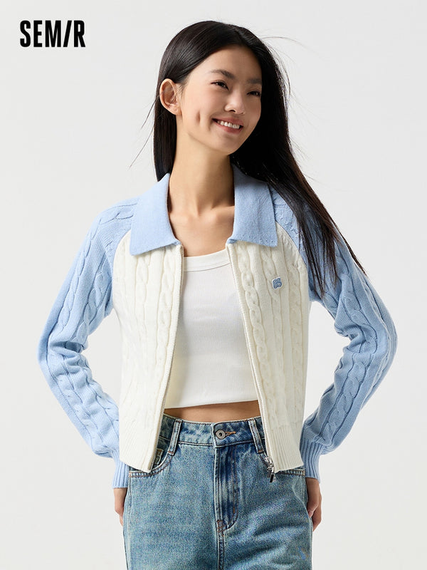 Semir Women New Basic Style Short Cardigan