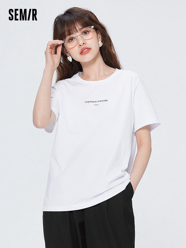 Women's Crisp Single Jersey Round Neck Short Sleeves T-Shirt