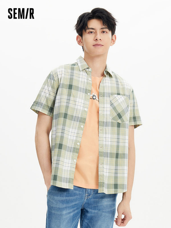 Men's 100% Cotton Yarn-dyed Plaid Shirt