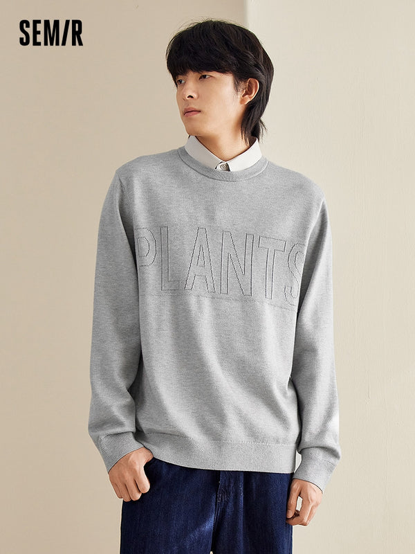 Men's fake two piece sweater