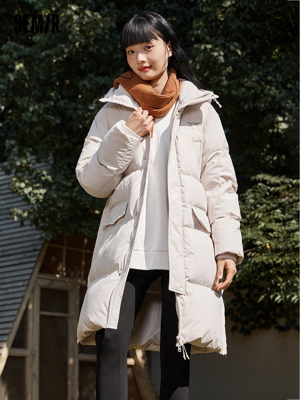 Unisex long thick down jacket