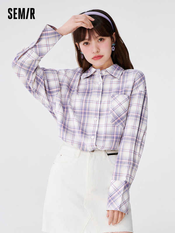 Women 10502-Plaid Shirt