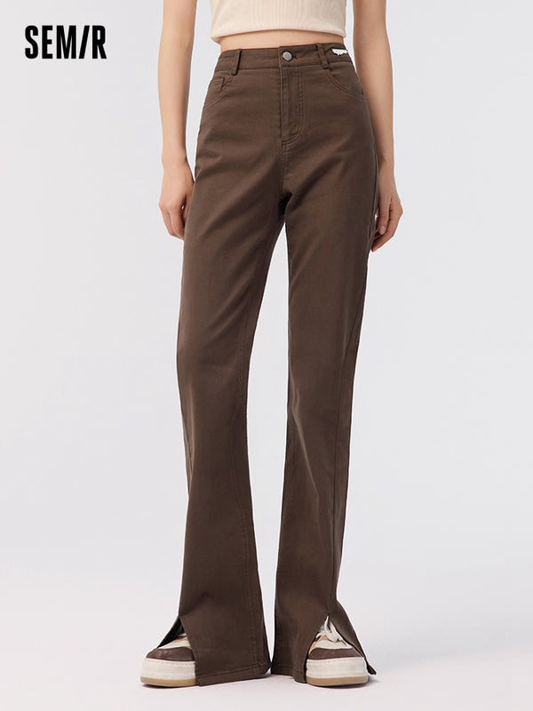 Women's Stretch Washed Cotton Flared Pants