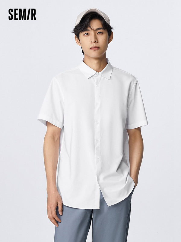 Men's Cool Easy-care Solid Cotton Shirt