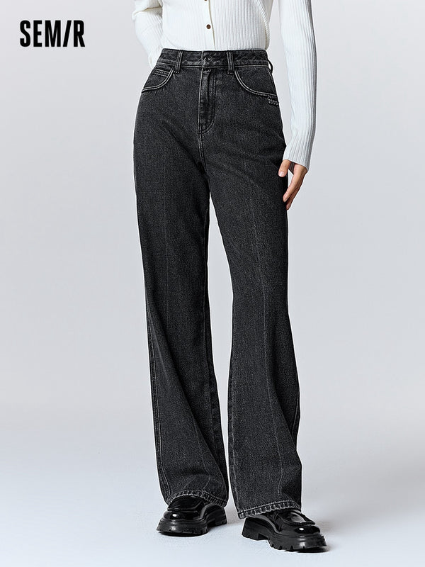 Women's gray wide leg pants