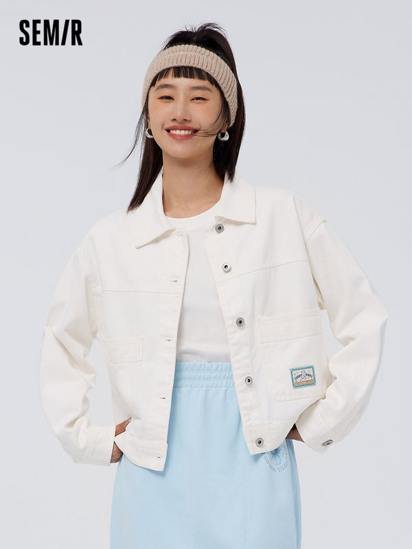 Women's Light Brushed Twill Fitted Cotton Jacket