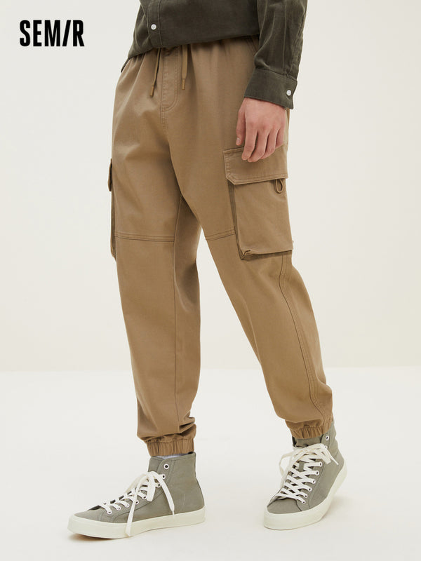 Men's Cotton-Polyester Stretch Twill Loose Cargo Pants