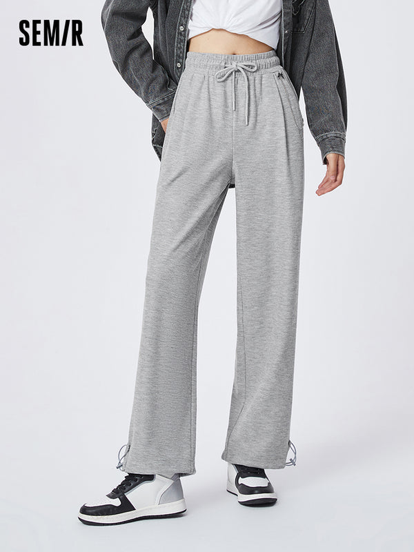 Women's Draping Waffle Loose Knitted Jogging Pants