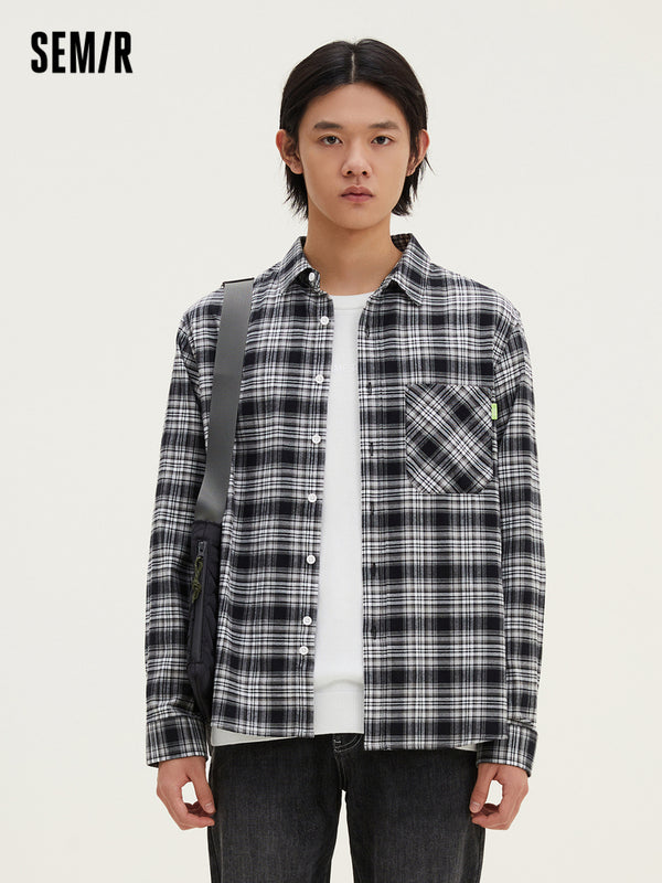 Men's 100% Cotton Yarn-Dyed Fitted Plaid Shirt