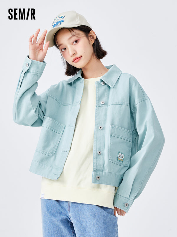 Women's Light Brushed Twill Fitted Cotton Jacket