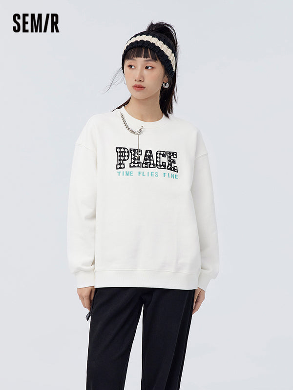 Women’s Monogram Loose Crew Neck Sweatshirt