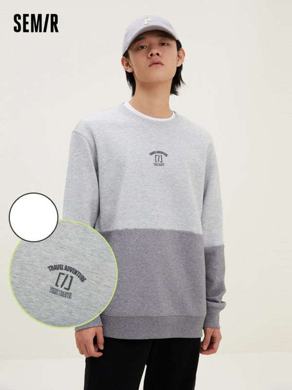 Men's UT Interlock Patchwork Fitted Crew Neck Sweatshirt