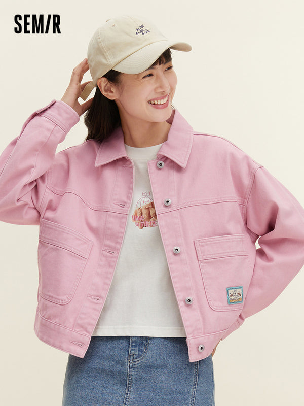 Women's Light Brushed Twill Fitted Cotton Jacket