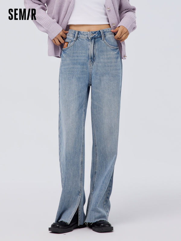 Women's 100% Cotton Wide-Leg Jeans
